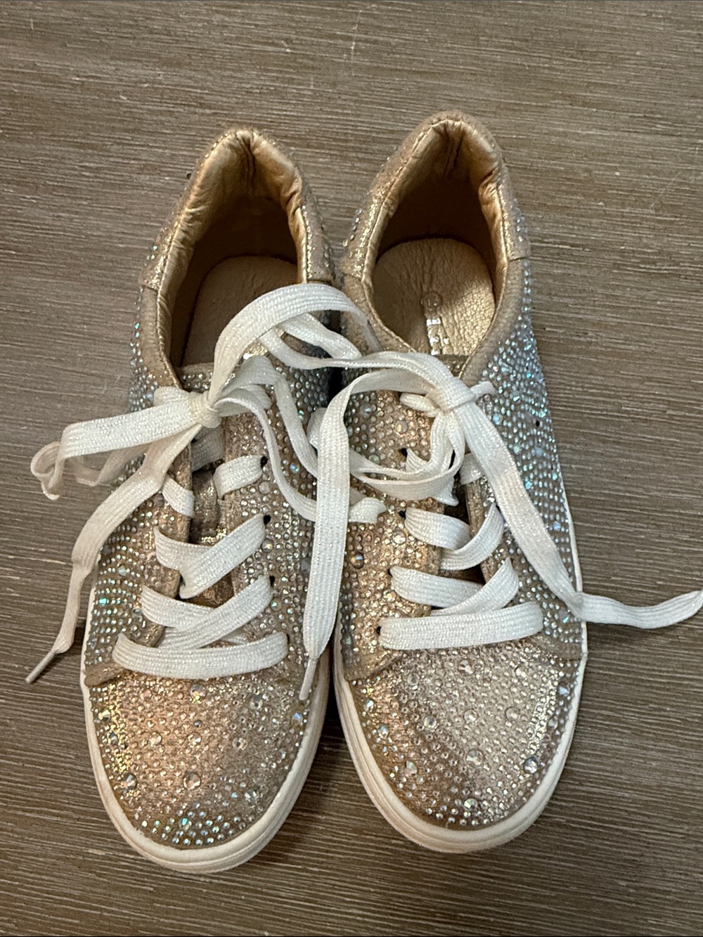 Sparkle Rhinestone Kids Sneakers in Silver - Picture 4 of 4